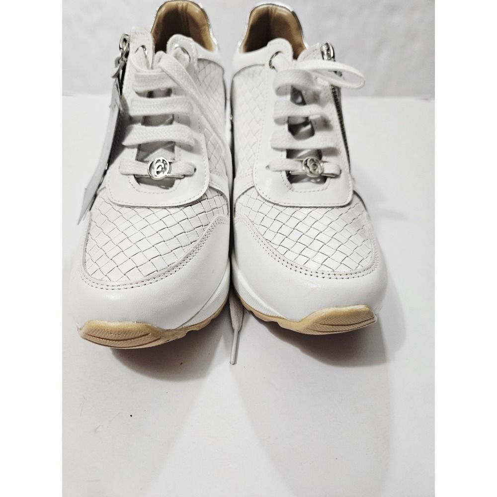 Carmela Women's Casual Wedge Leather Sneakers, Size Euro 40 White - Picture 6 of 16